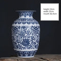 Blue Ceramic Floral Vase