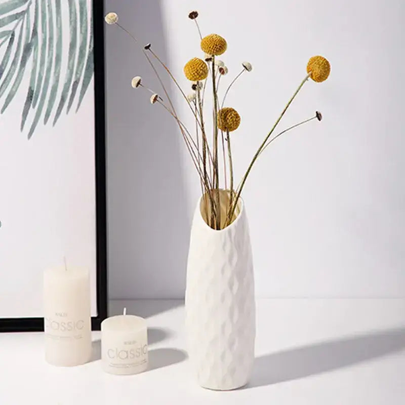 White Plastic Vase Imitation