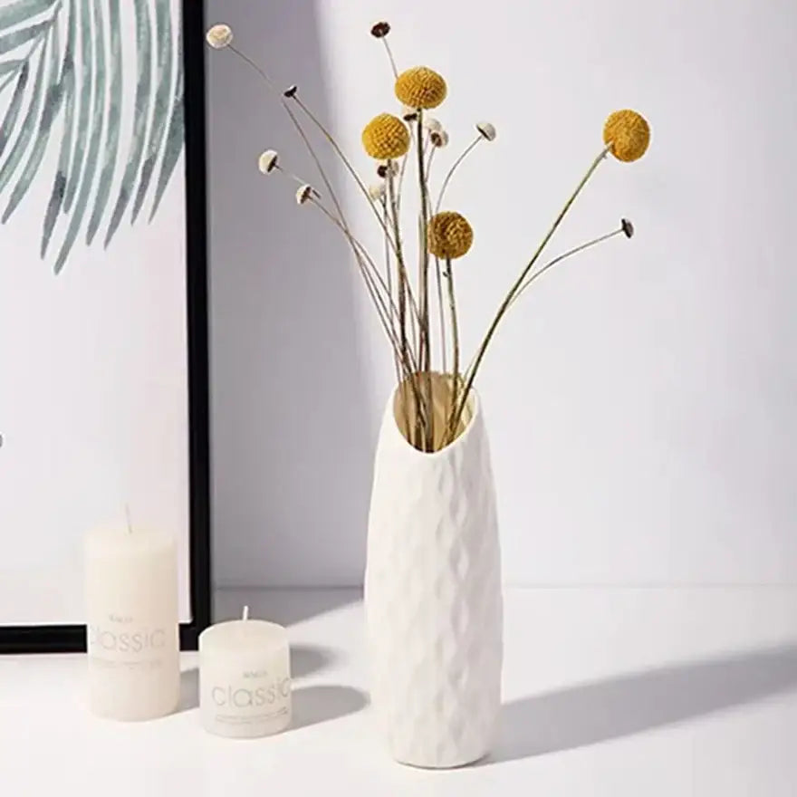 White Plastic Vase Imitation