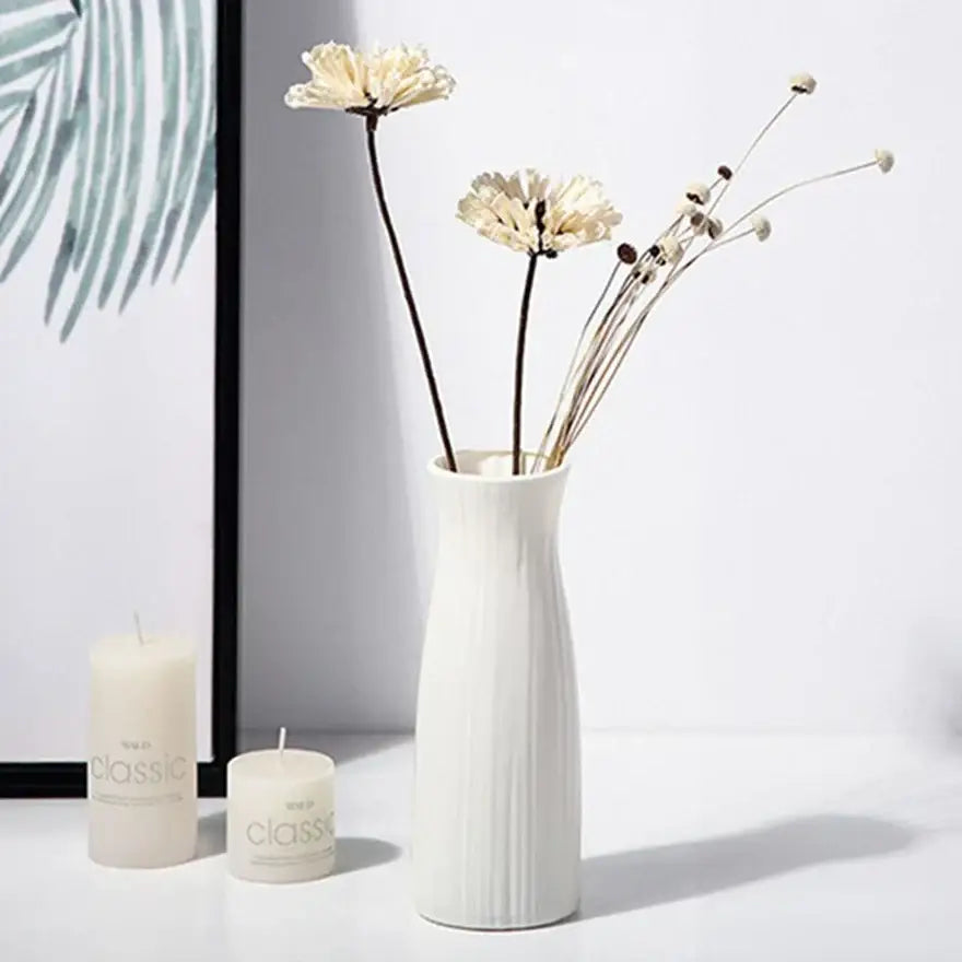 White Plastic Vase Imitation