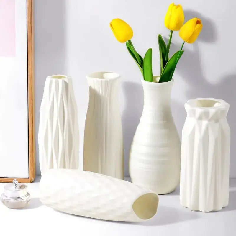 White Plastic Vase Imitation
