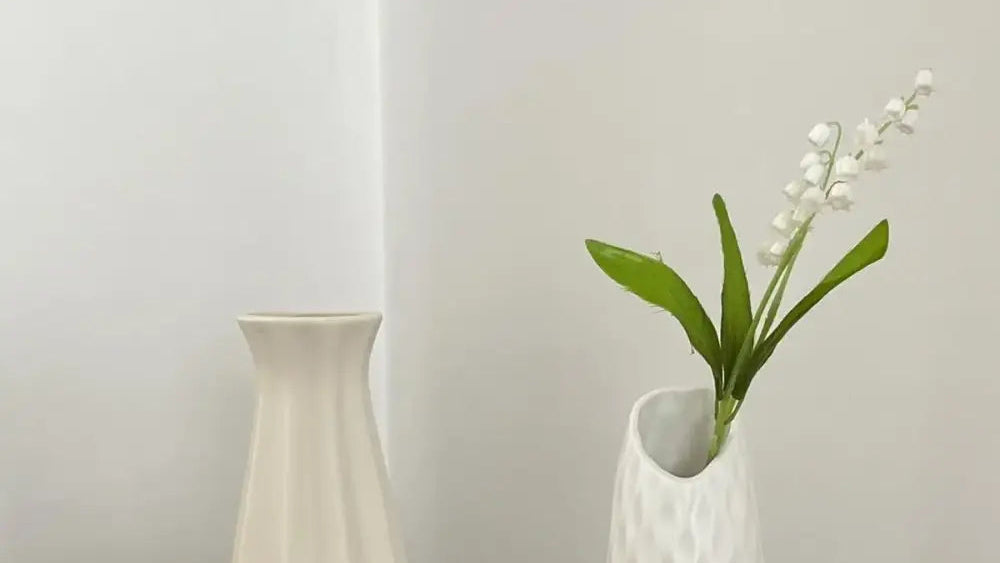 White Plastic Vase Imitation
