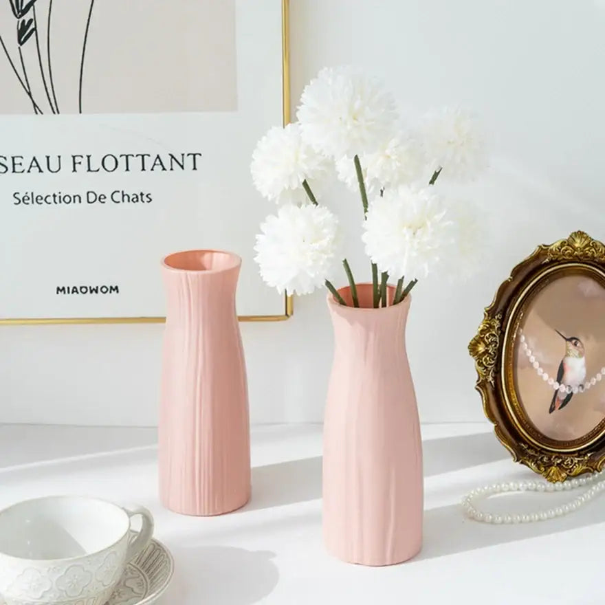 White Plastic Vase Imitation