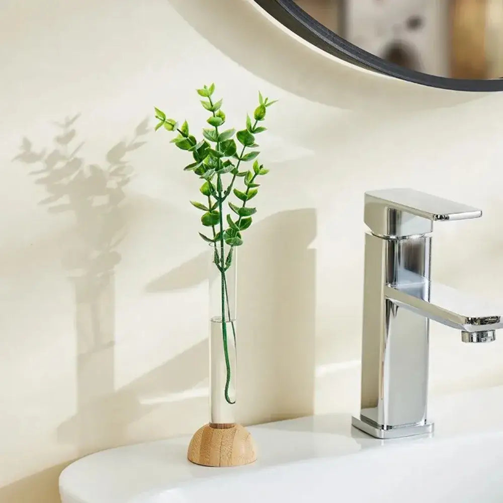 Wood Plastic Test Tube Vase