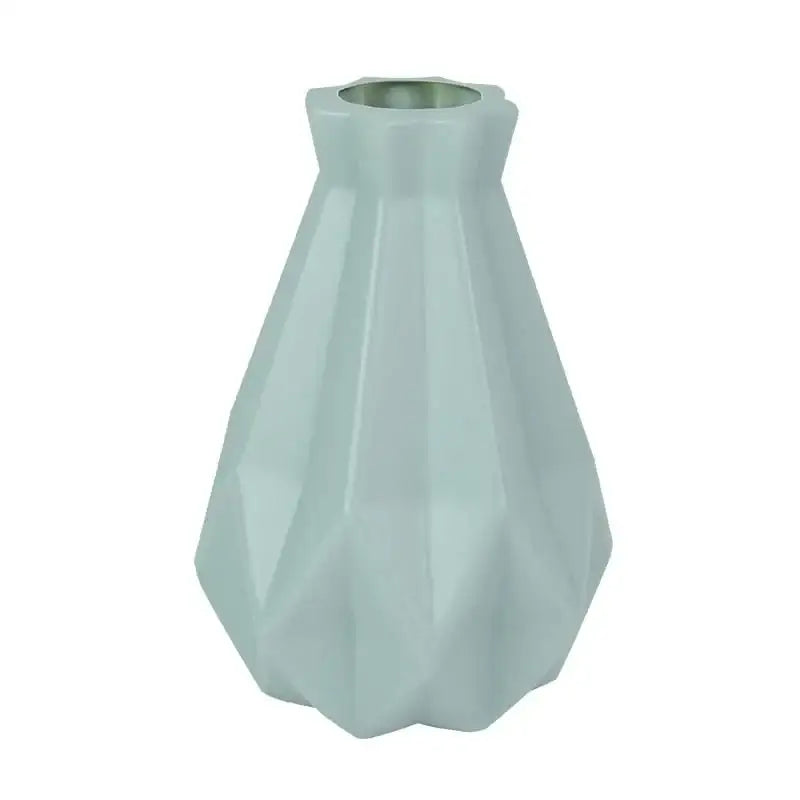 White Faceted Flower Vase