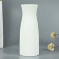 White Faceted Flower Vase