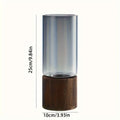 Retro Glass Wood Vase
