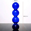 Blue Stacked Glass Vase Set