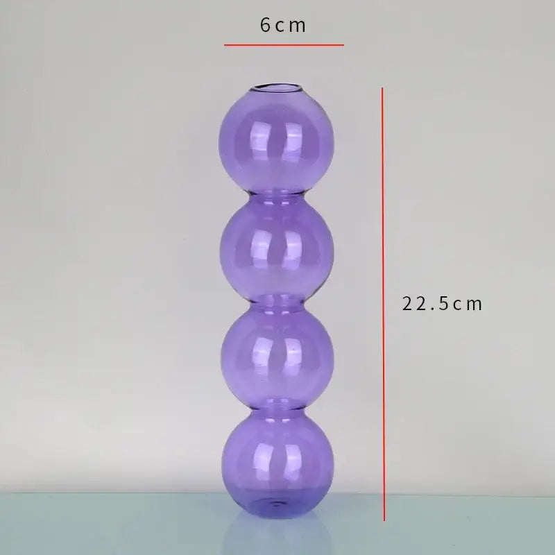Blue Stacked Glass Vase Set