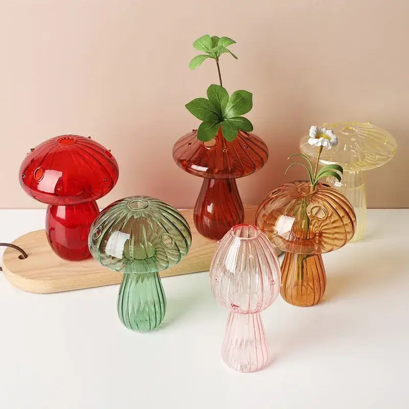 Ribbed Glass Aromatherapy Vase