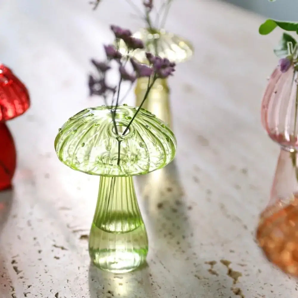 Ribbed Glass Aromatherapy Vase