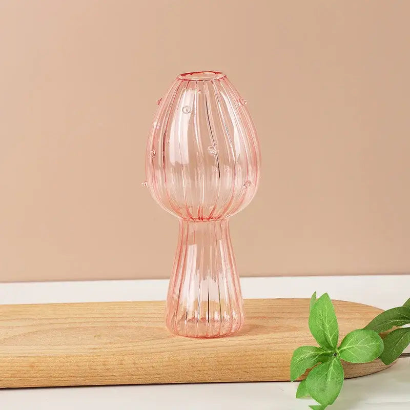 Ribbed Glass Aromatherapy Vase