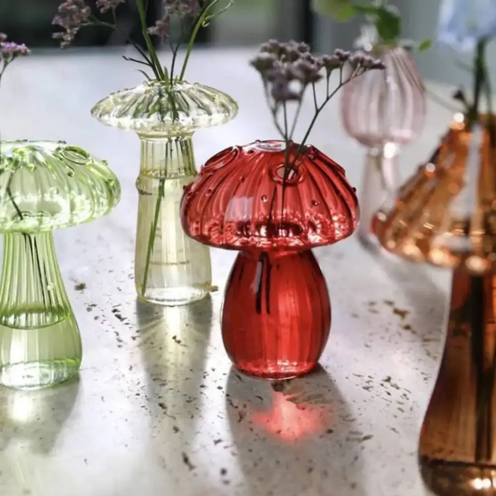 Ribbed Glass Aromatherapy Vase