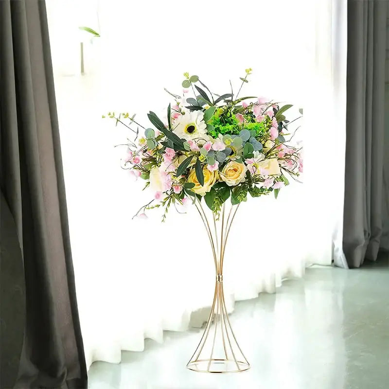 Gold Iron Flower Vase