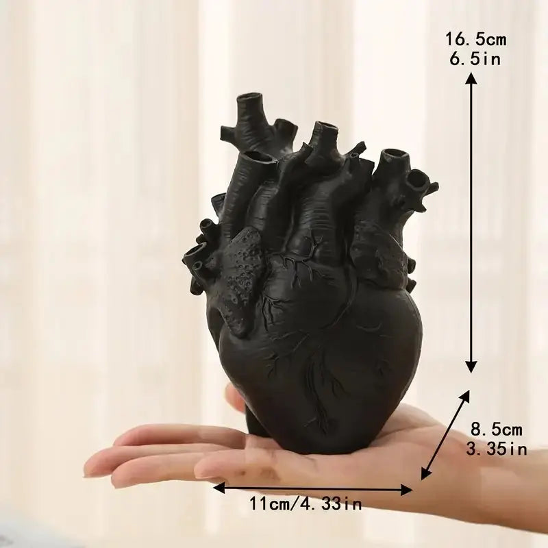 Red Anatomical Heart Vase