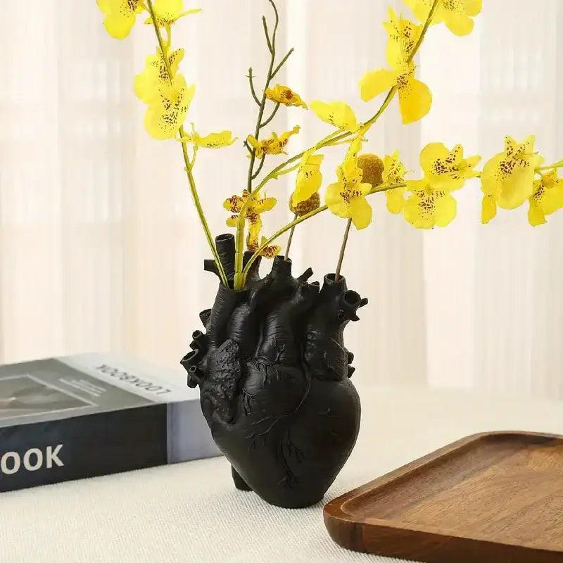 Red Anatomical Heart Vase