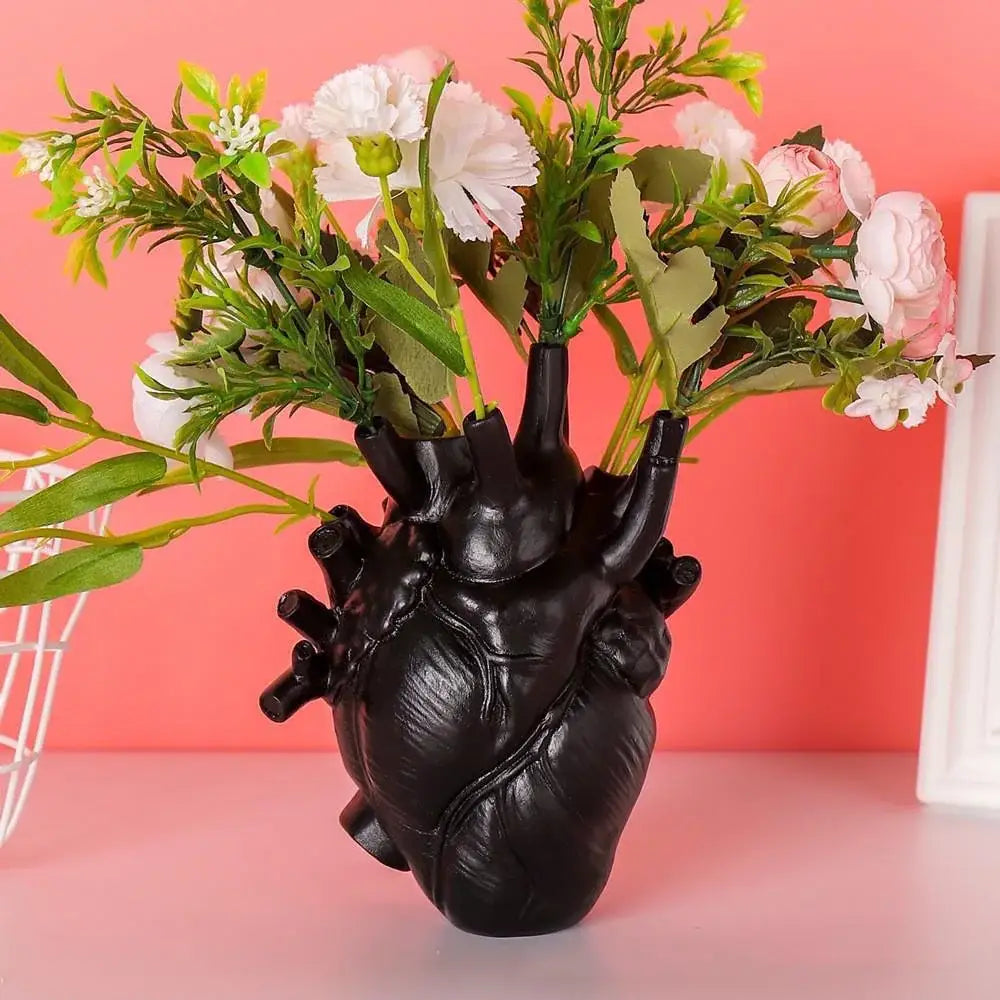 Red Anatomical Heart Vase
