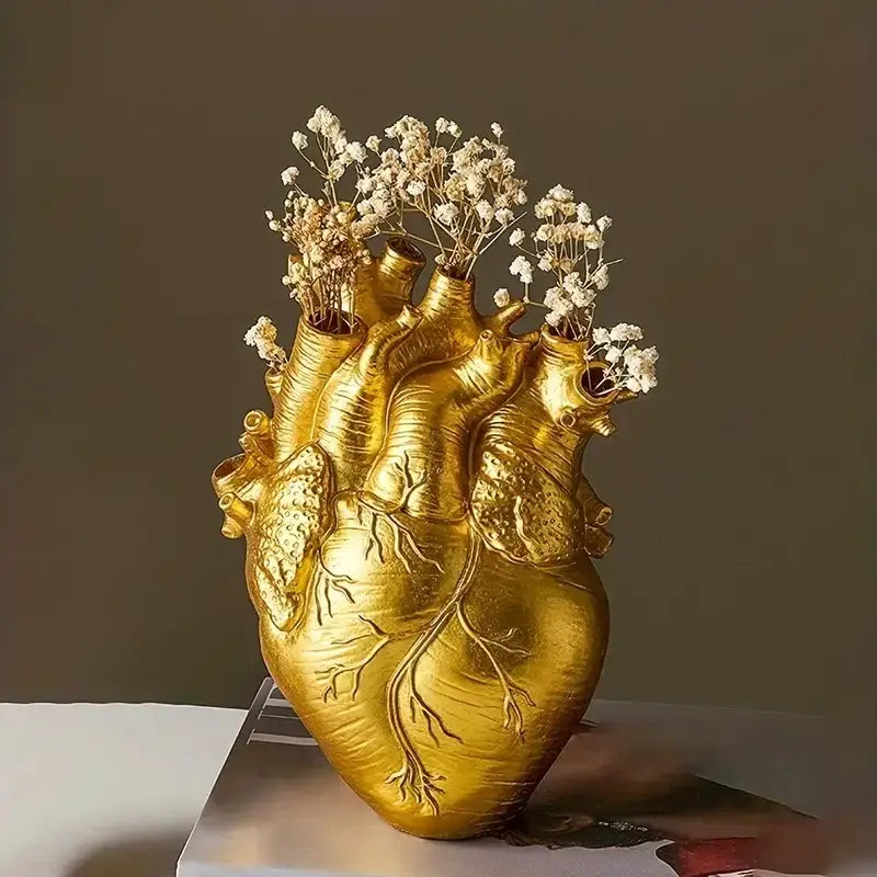 Red Anatomical Heart Vase