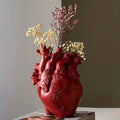 Red Anatomical Heart Vase