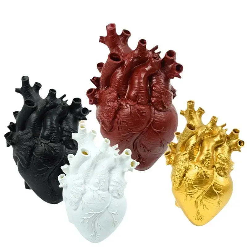 Red Anatomical Heart Vase