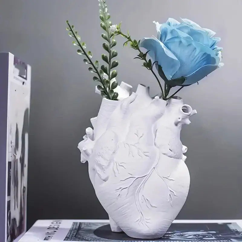 Red Anatomical Heart Vase