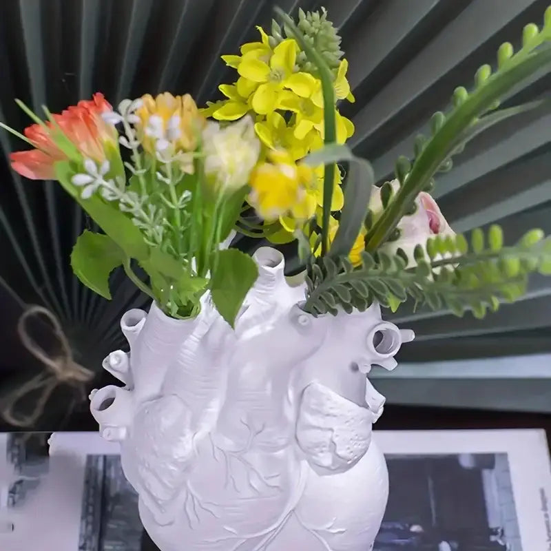 Red Anatomical Heart Vase