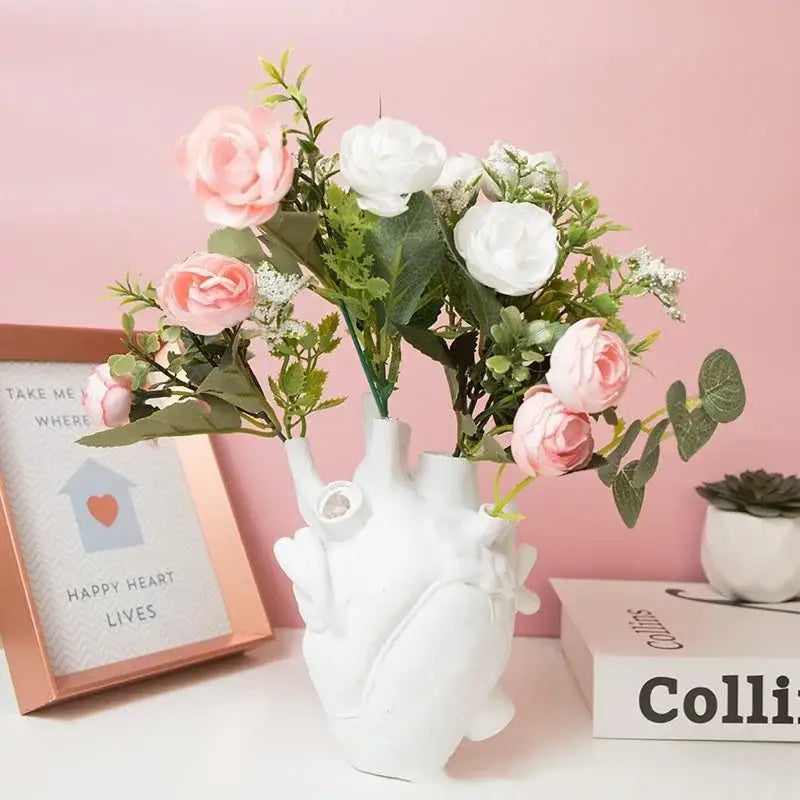 Red Anatomical Heart Vase