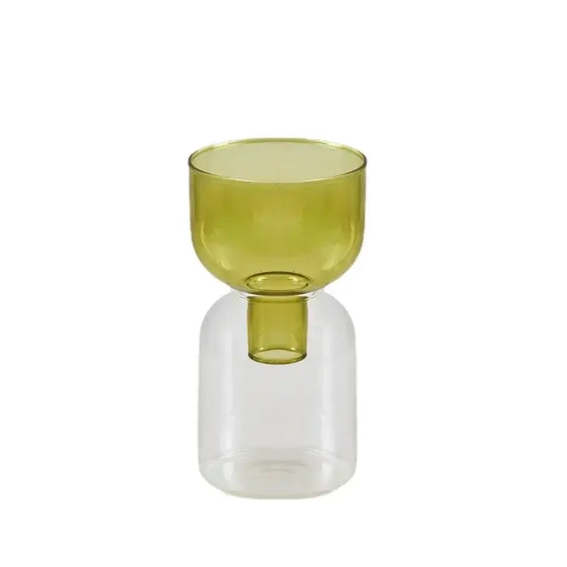 Pink Two-Part Glass Vase Set