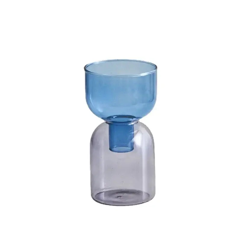 Pink Two-Part Glass Vase Set