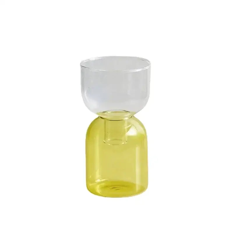 Pink Two-Part Glass Vase Set
