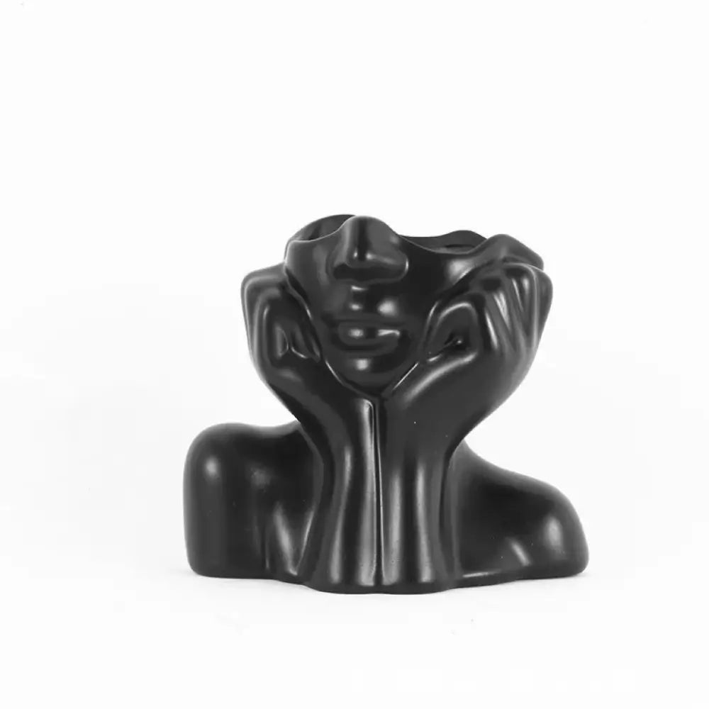 White Human Body Resin Vase