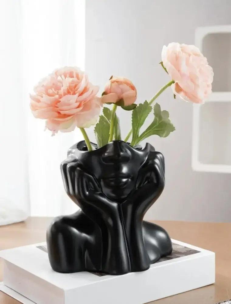 White Human Body Resin Vase