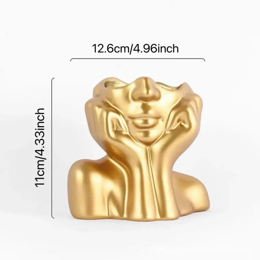 White Human Body Resin Vase