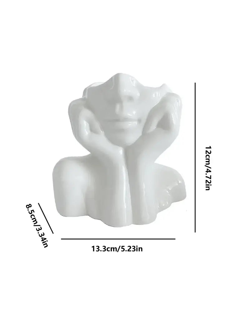 White Human Body Resin Vase