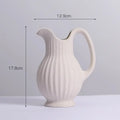 Cream Ceramic Spiral Vase