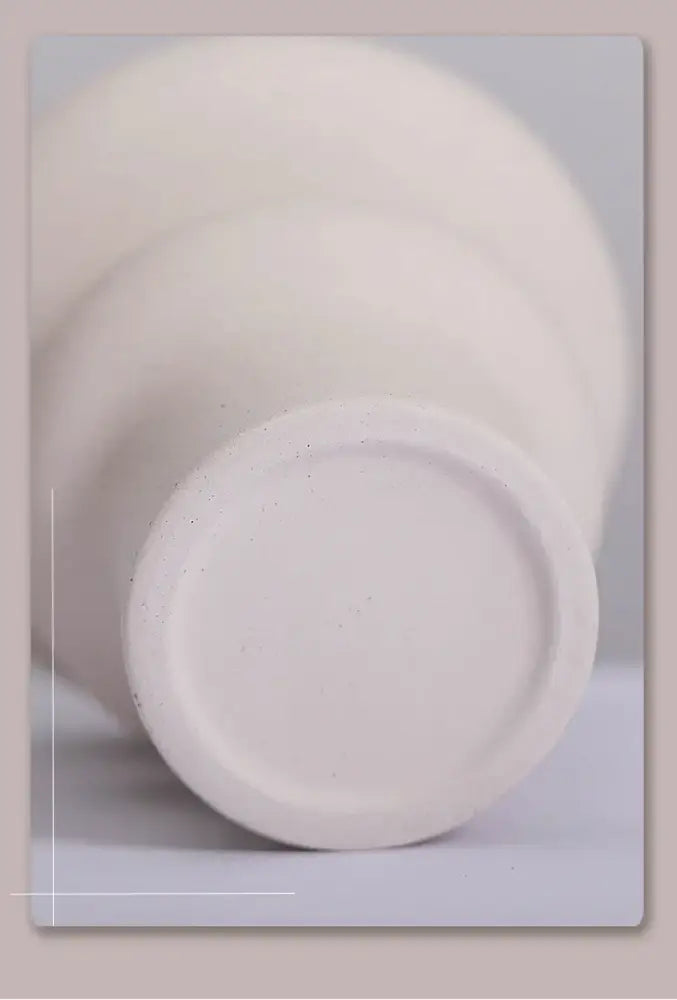 Cream Ceramic Spiral Vase