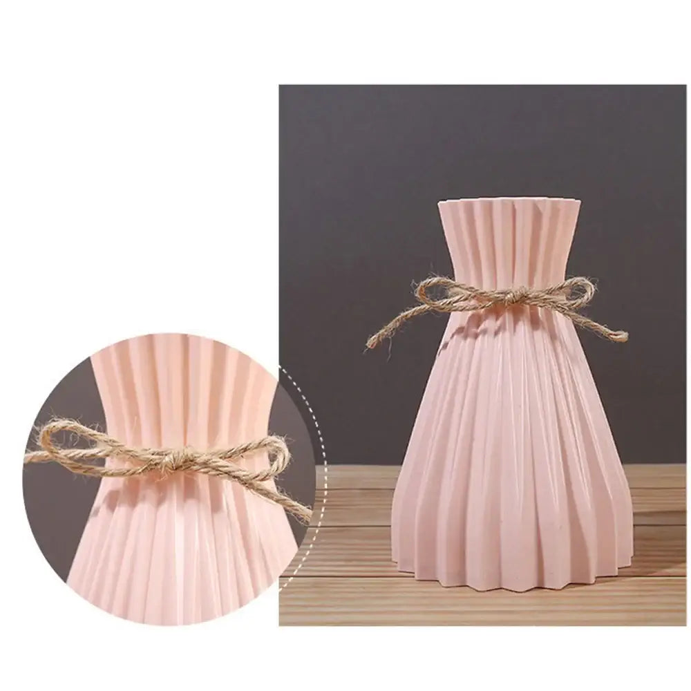 Pleated Ceramic Flower Vase