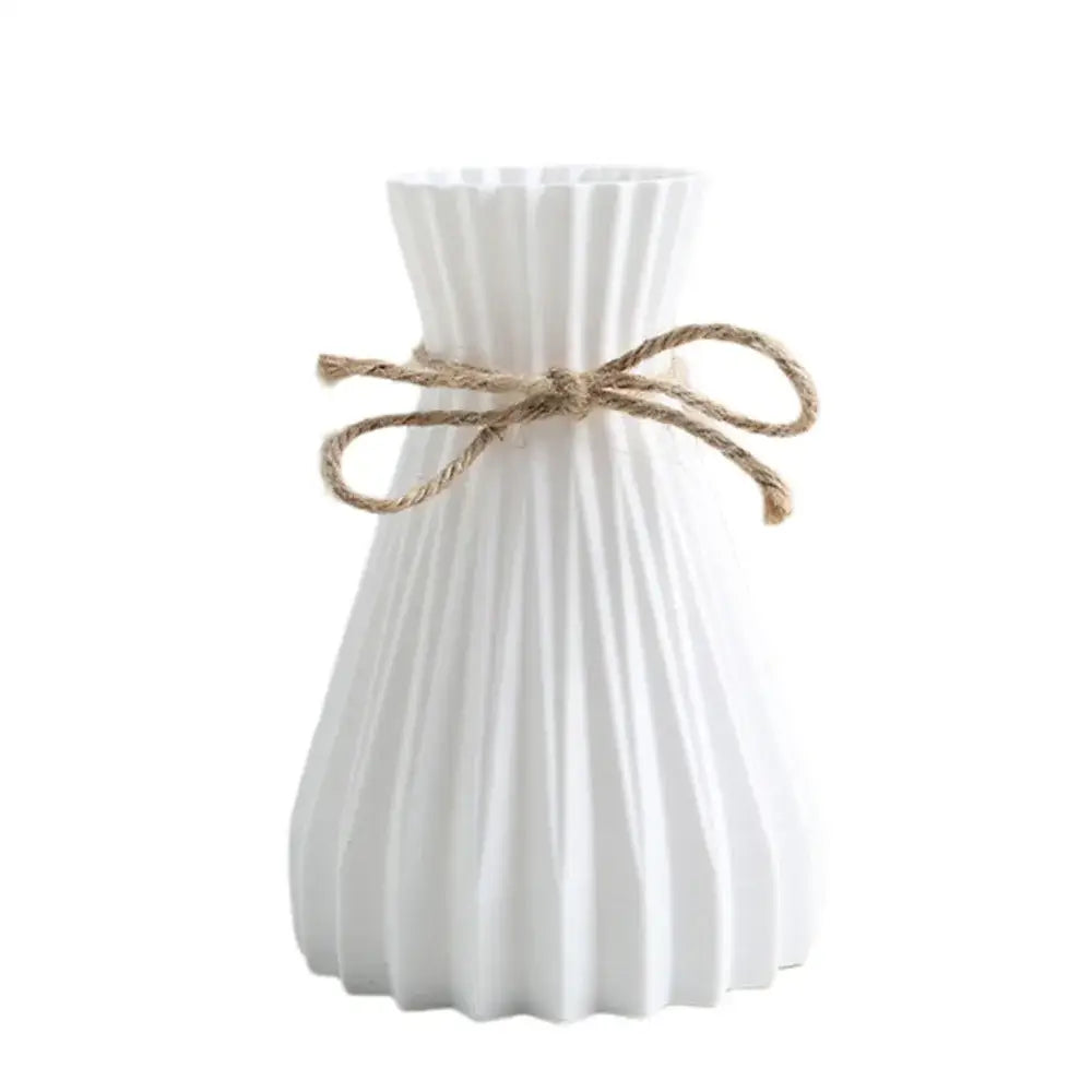 Pleated Ceramic Flower Vase