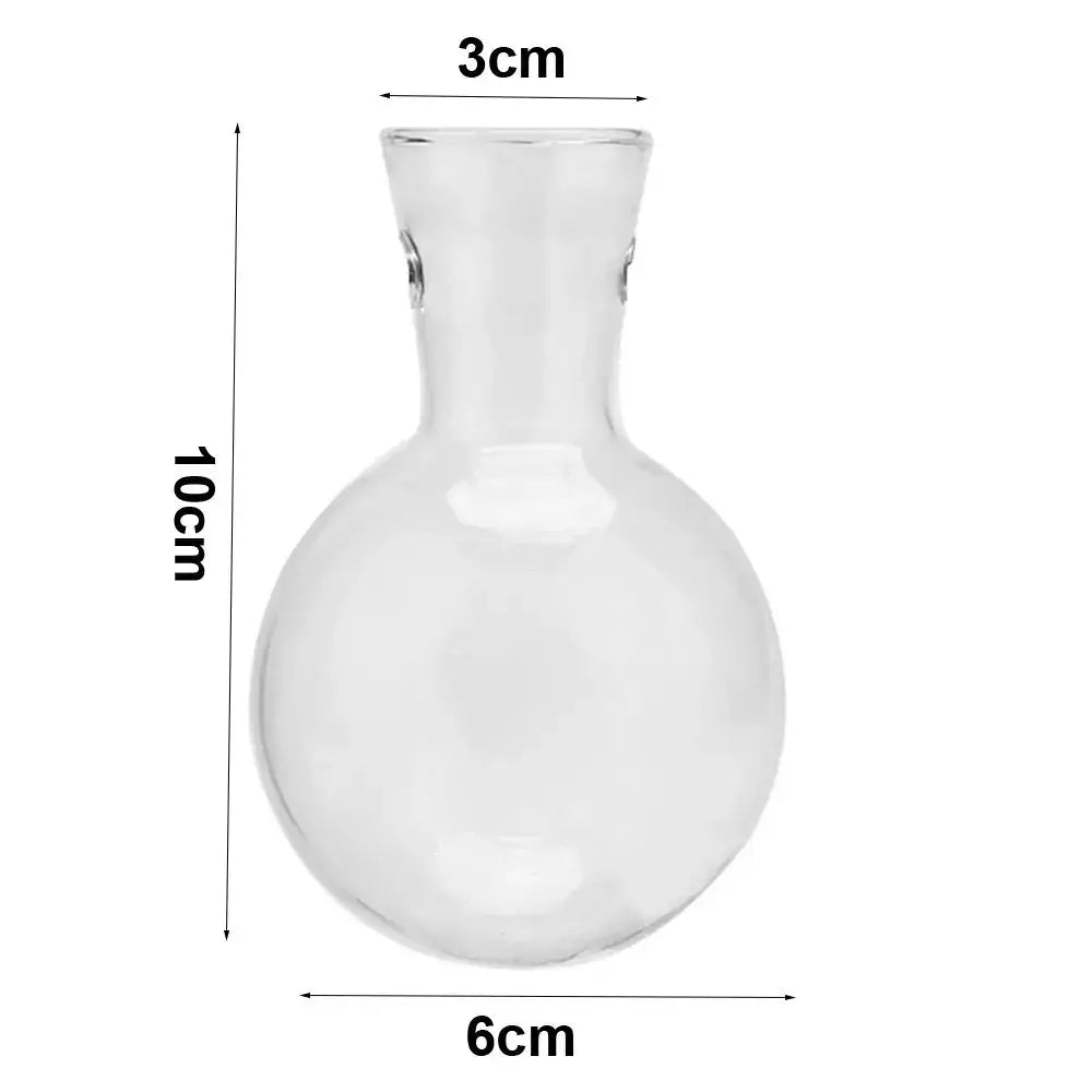 Wood Frame Glass Vase Set