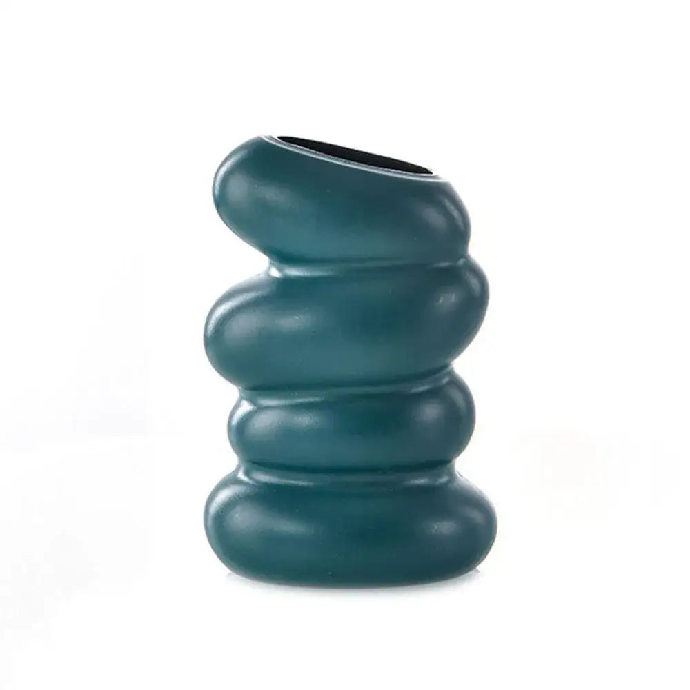 White Stacked Ceramic Vase