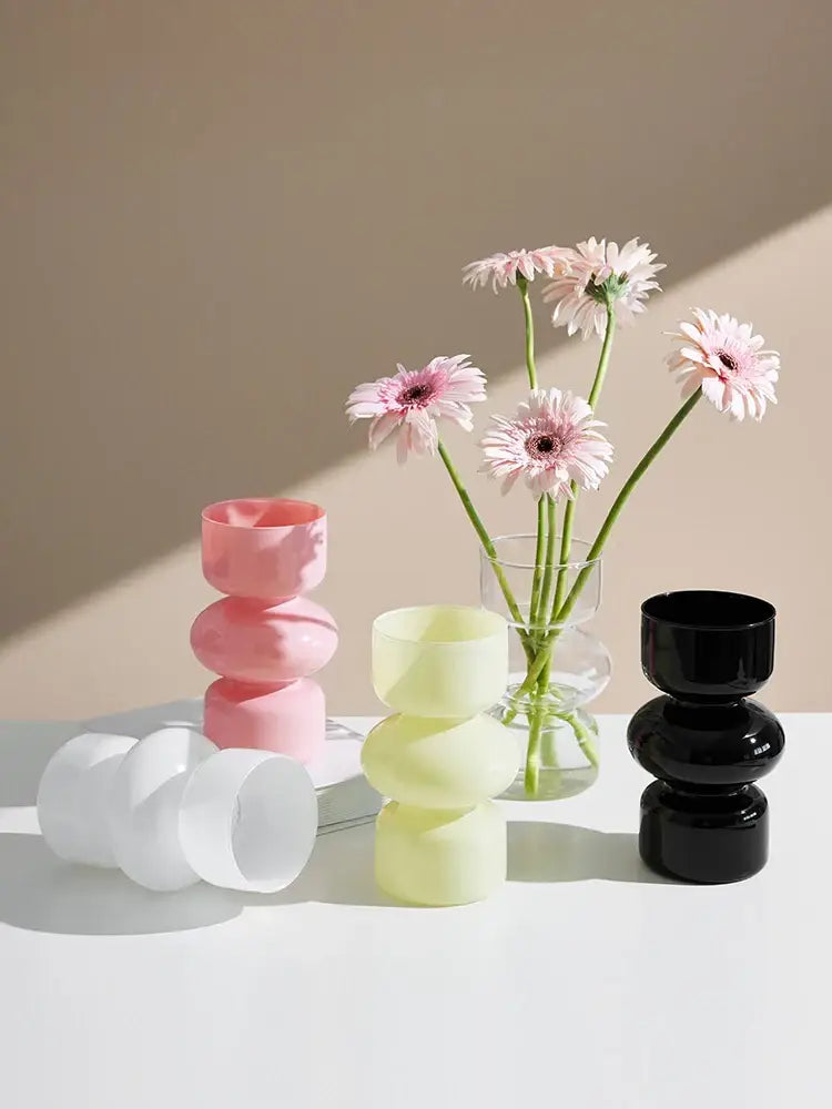 Black Stacked Ceramic Vase