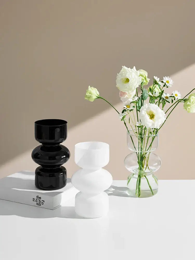 Black Stacked Ceramic Vase