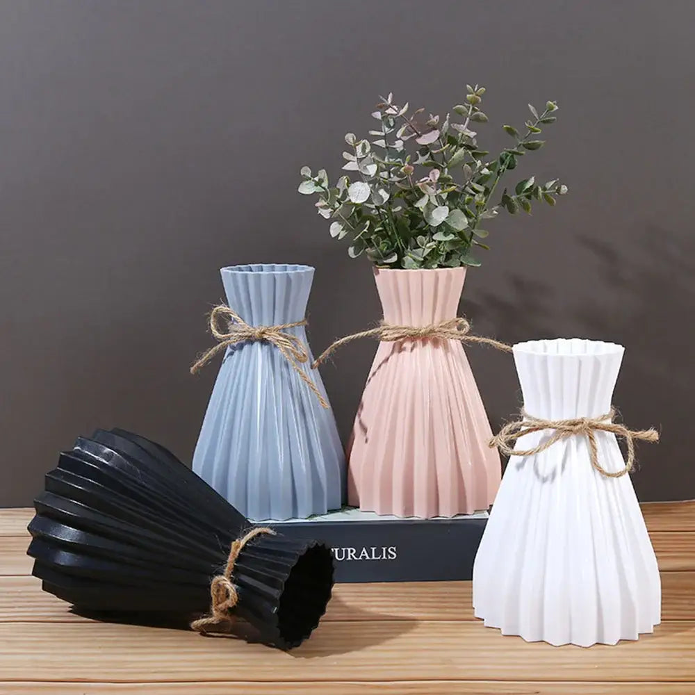 Pink Blue Origami Vase
