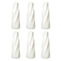 White Twisted Plastic Vases