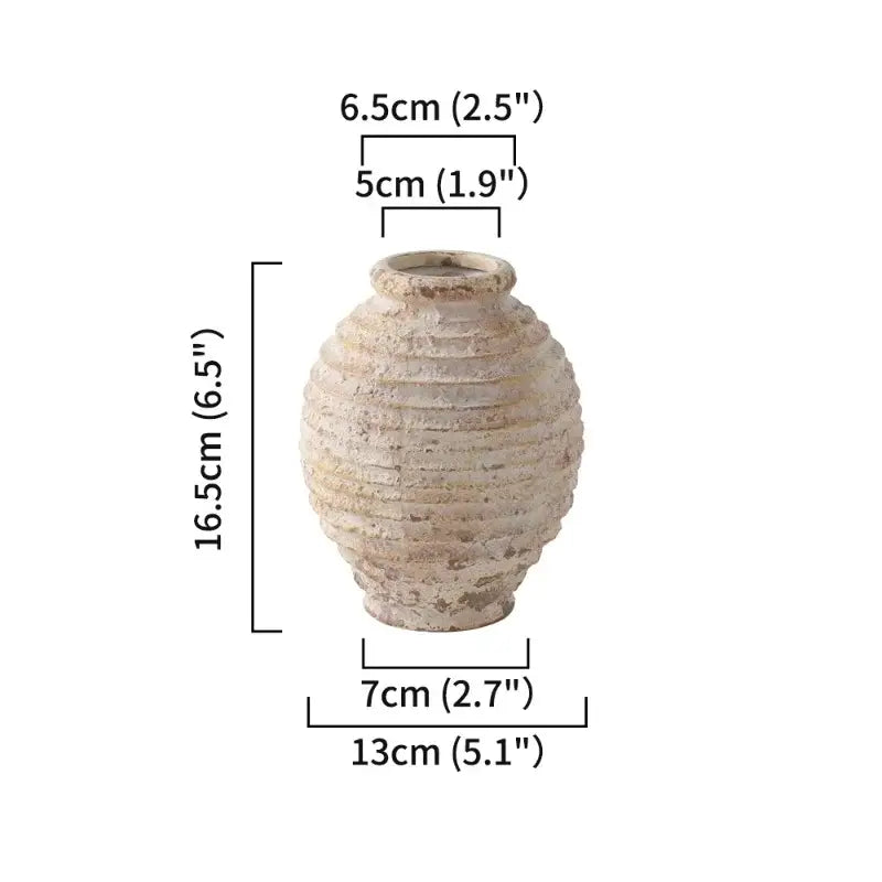 White Clay Textured Vase