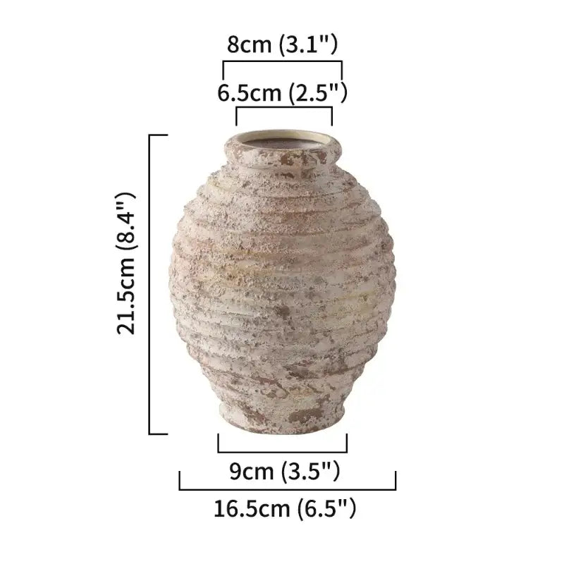 White Clay Textured Vase