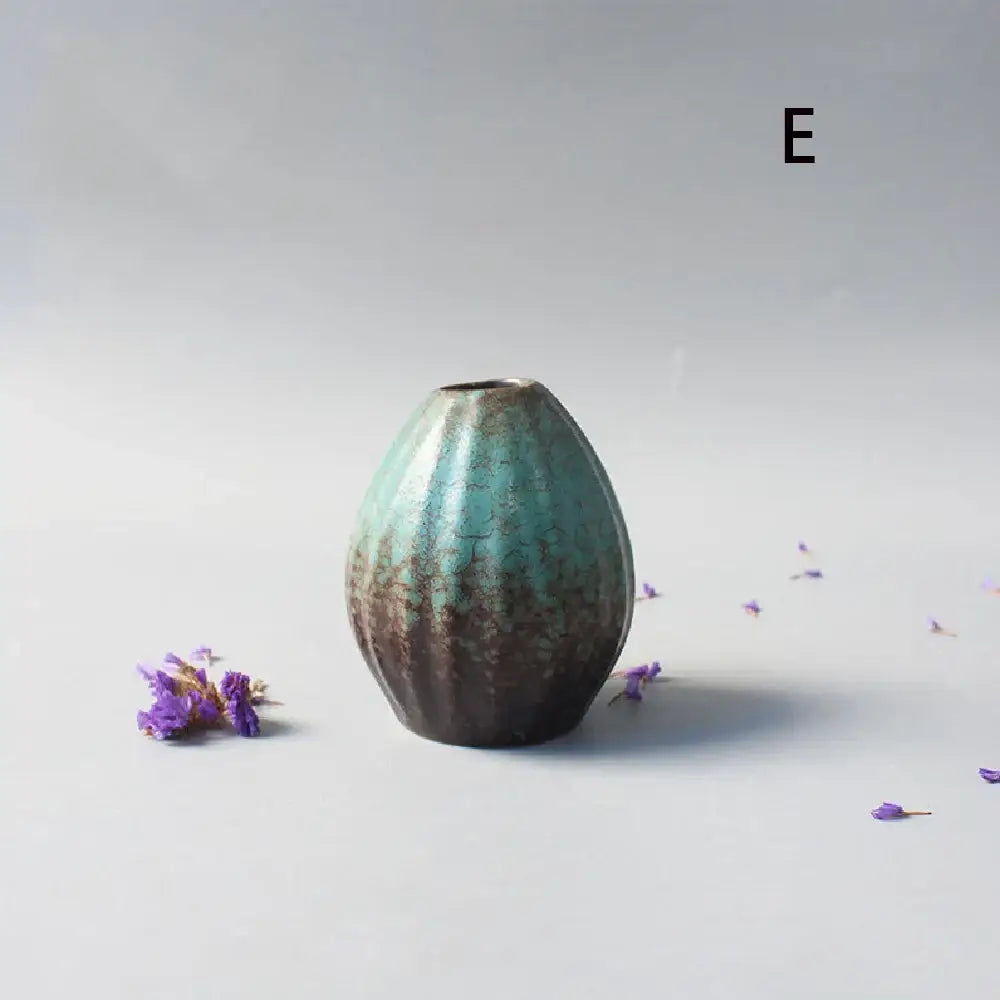 Black Ceramic Japanese Vase