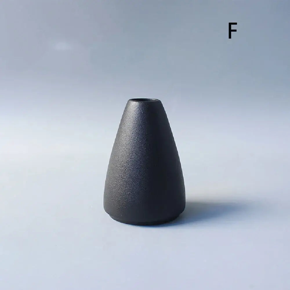 Black Ceramic Japanese Vase