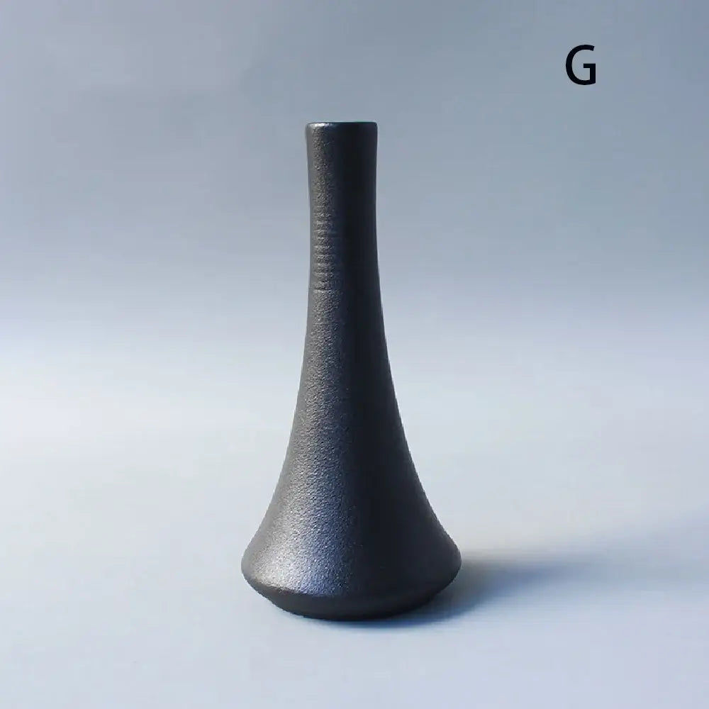Black Ceramic Japanese Vase