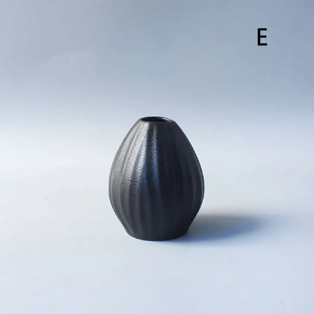 Black Ceramic Japanese Vase